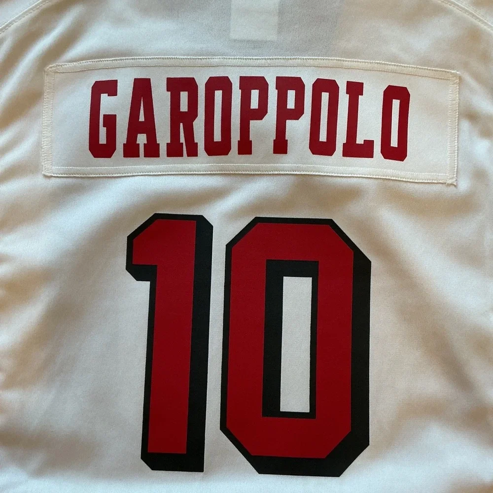 NFL Nike On Field 49ERS‎ San Fransisco Jersey #10 Jim Garoppolo Dri Fit Size Lrg
